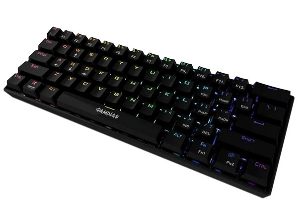 Teclado Gamer Gamdias Hermes E3, RGB, USB, Switch Azul. Color Negro.