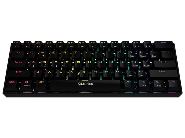 Teclado Gamer Gamdias Hermes E3, RGB, USB, Switch Azul. Color Negro.