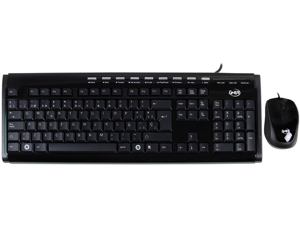 Kit de Teclado Multimedia y Mouse óptico Ghia, USB.