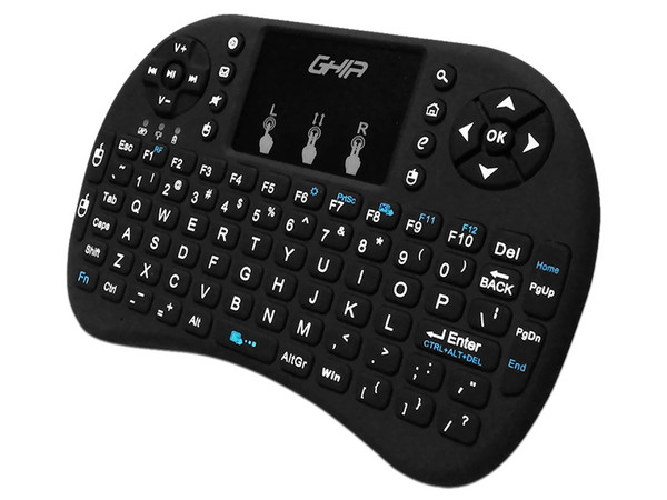 Mini teclado inalámbrico Ghia con touchpad, USB.