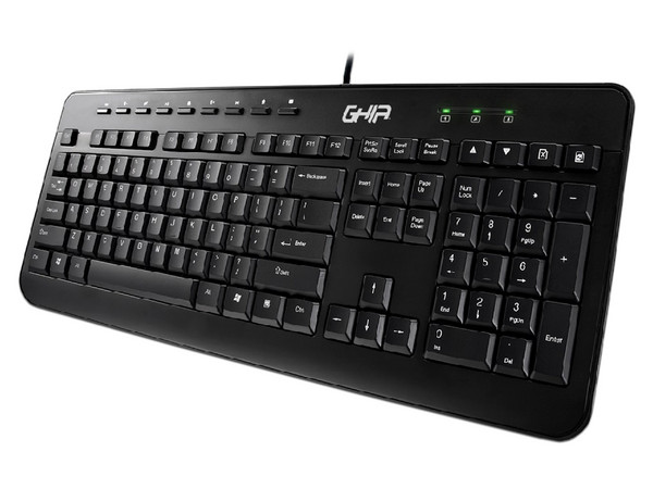 Kit de Teclado y Mouse GHIA GTA200, USB. Color Negro.