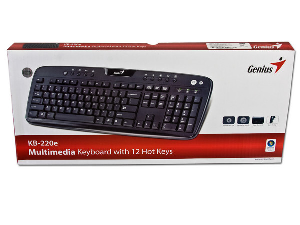 Teclado Genius Multimedia KB-220e, PS/2. Color Negro