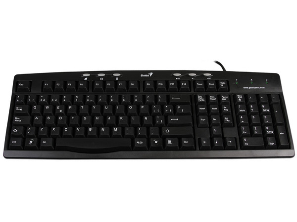Teclado Genius Multimedia KB-220, PS/2. Color Negro