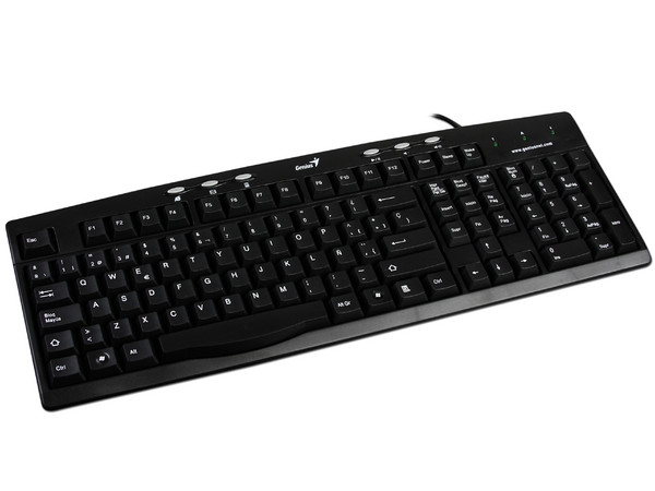 Teclado Genius Multimedia KB-220, PS/2. Color Negro