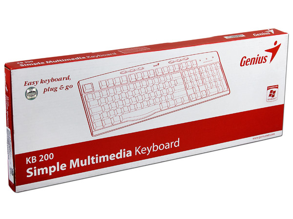 Teclado Genius Multimedia KB-220, PS/2. Color Negro