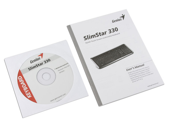 Teclado Genius Multimedia SlimStar 330 USB, incluye 2 Puertos USB laterales, Color Negro