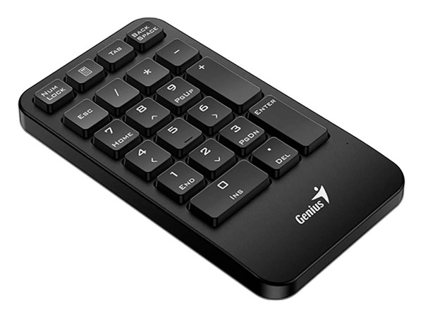 Teclado Numerico Genius, Inalambrico, USB, 2.4GHZ, Silencioso, Color Negro.