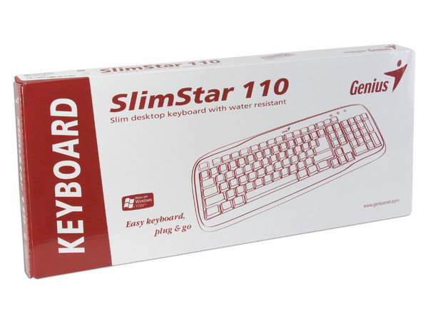 Teclado Genius SlimStar 110, USB. Color Negro