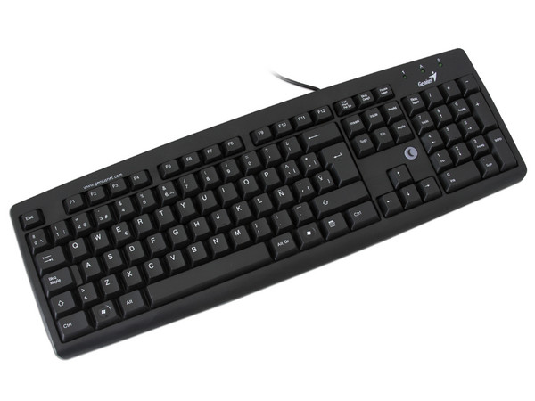 Teclado Genius Slender KB-06XE, PS/2. Color Negro