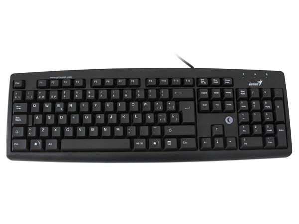 Teclado Genius Slender KB-06XE, PS/2. Color Negro
