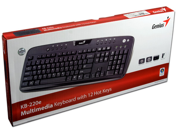 Teclado Genius Multimedia KB-220e, USB. Color Negro