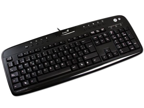 Teclado Genius Multimedia KB-220e, USB. Color Negro