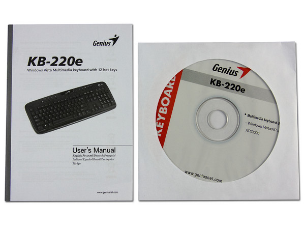 Teclado Genius Multimedia KB-220e, USB. Color Negro