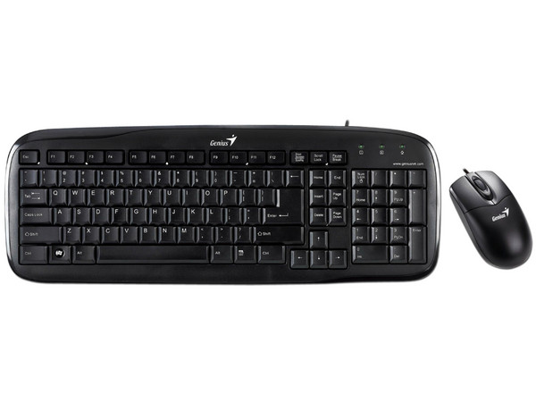 Teclado y Mouse Óptico Genius SlimStar C110, USB.