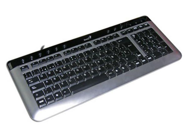 Teclado Genius LuxeMate 300 en Español, PS/2, Color Plata/Negro