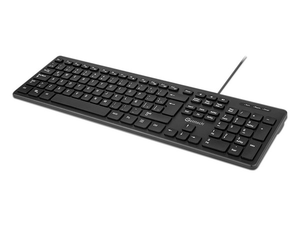 Teclado Getttech GGK-ESMWR-01, USB, Versión en Español. Color Negro.