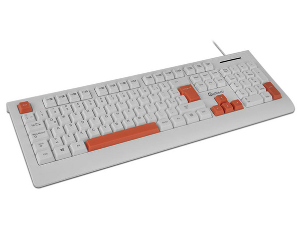 Teclado Getttech GGK-ESMWR-02-WH, USB, Color Blanco.