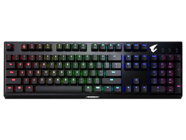 Teclado Gamer Óptico-Mecánico GIGABYTE AORUS K9, Switch Flaretech Red, RGB, USB. Color Negro (Versión en inglés).