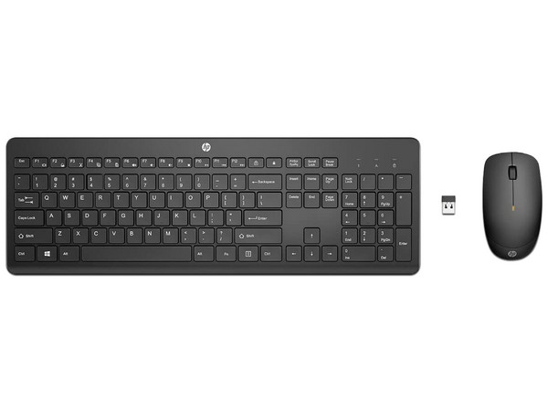 Teclado y Mouse Inalámbricos HP 235 Wireless, USB. Color Negro. Empaque Original Desgastado, Producto con Desgaste y Uso Visible.