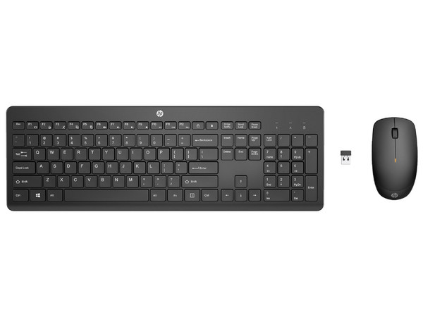Kit teclado y mouse HP 235, Inalámbrico hasta 10m de alcance, Idioma Español. Color Negro.