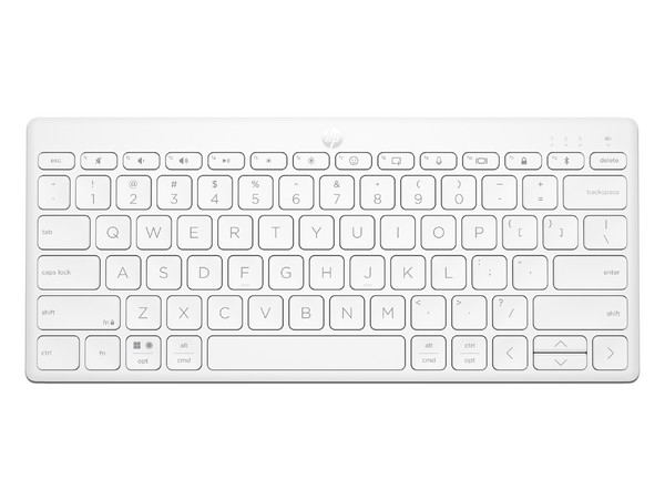 Teclado Inalámbrico HP 350, Bluetooth, Color Blanco (Versión en Inglés).