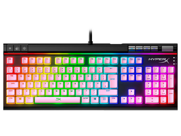 Set de Teclas para Revestimiento HyperX ABS, compatible con HyperX, Color Rosa, (Inglés).