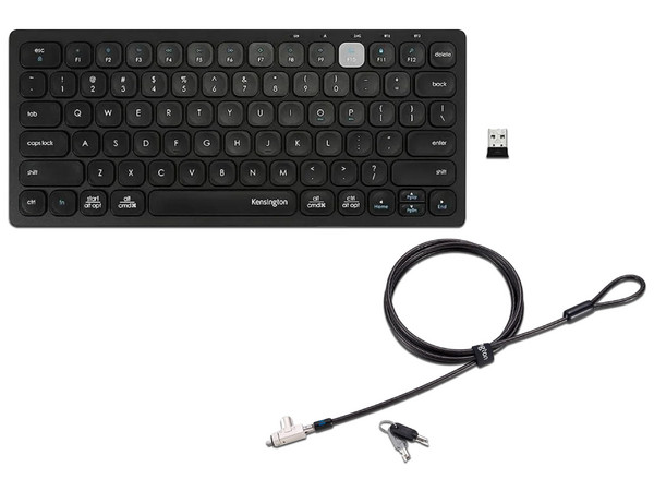 Teclado Kensington K75502ES, Receptor USB. Color Negro. Incluye 25 Candados de Seguridad Kensington K60500WW.