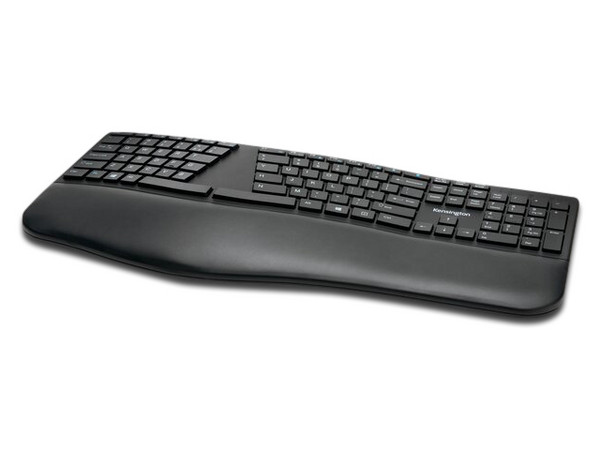 Teclado inalámbrico Kensington Pro Fit Ergo K75401, Bluetooth. Color Negro (Versión Inglés).