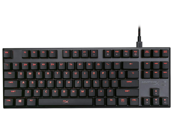 Teclado Mecánico Gamer kingston HyperX Alloy FPS Pro, teclas Cherry MX Blue, retroiluminación LED Roja, USB, (Versión Inglés).