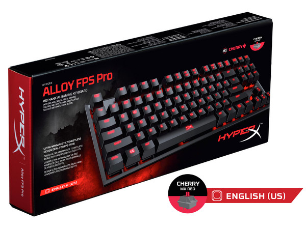 Teclado Gamer Kingston HyperX Alloy FPS Pro, USB, Cherry MX Red (Versión en Inglés).