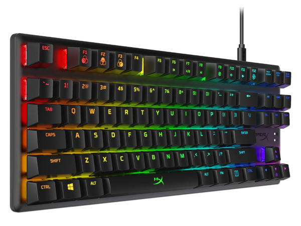 Teclado Mécanico Gamer Kingston HyperX Alloy Origins Core Blue RGB, retroiluminación RGB, USB, (Switch Blue).