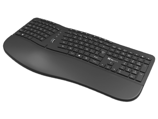 Teclado Ergonómico Inalámbrico Klip Xtreme Transcend Wireless, USB, Color Negro.