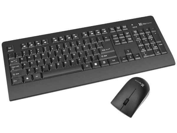 Teclado y Mouse inalámbricos Klip Xtreme KCK-265E, USB. Color negro.
