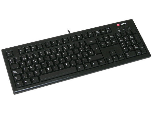 Teclado Labtec Standar Plus en Español, PS/2, Color Negro.