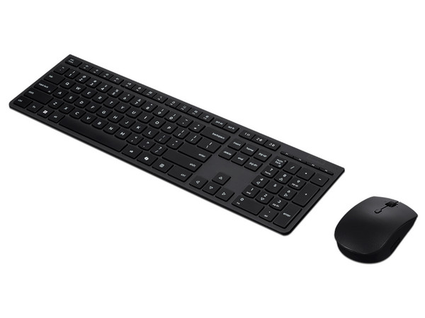 Kit Teclado y Mouse Óptico Inalámbricos Lenovo 4X31R64337,  Receptor USB, Bluetooth, Versión en Español, Color Negro.