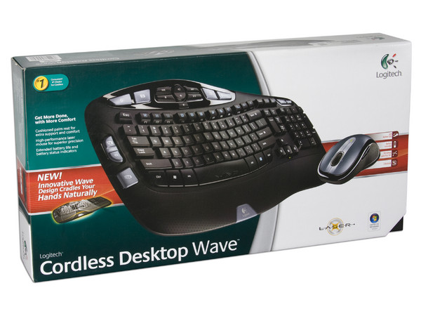 Teclado y Mouse inalámbrico Logitech Cordless Desktop Wave Láser (versión en inglés)