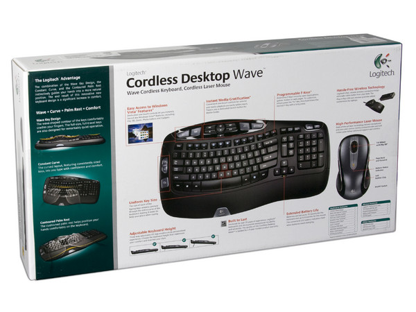 Teclado y Mouse inalámbrico Logitech Cordless Desktop Wave Láser (versión en inglés)
