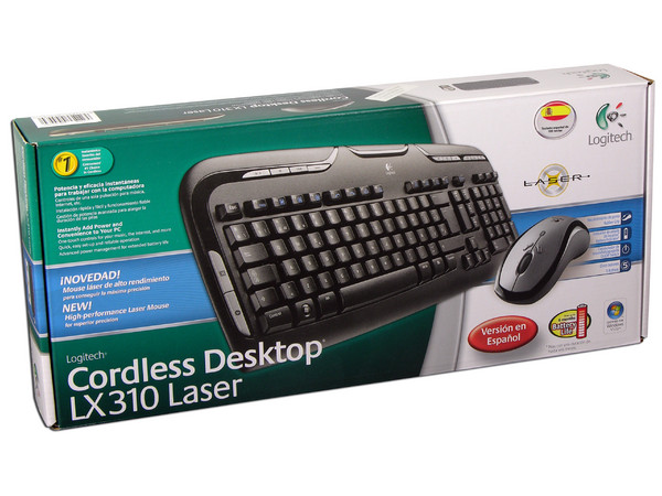 Teclado y Mouse inalámbrico Logitech Cordless Desktop LX 310 Láser