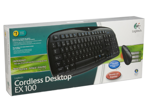 Teclado y Mouse inalámbricos Logitech Cordless Desktop EX 100