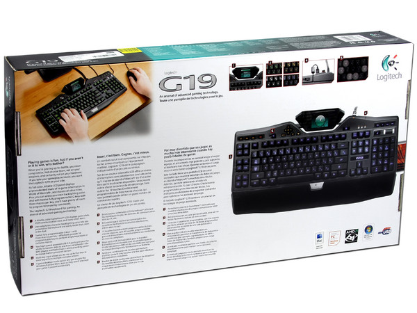 Teclado Logitech Gaming Keyboard G19 con pantalla LCD de 2.5