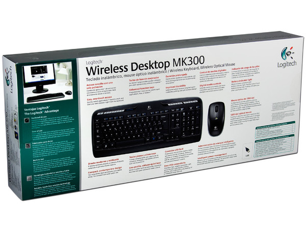 Teclado y Mouse inalámbricos Logitech Wireless Desktop MK300