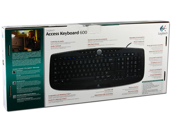 Teclado Logitech Access 600, Color Negro, USB