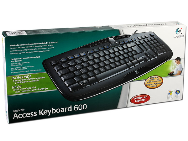 Teclado Logitech Access 600, Color Negro, USB