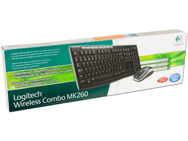 Teclado y Mouse Logitech Wireless Combo MK260, Color Negro, USB 