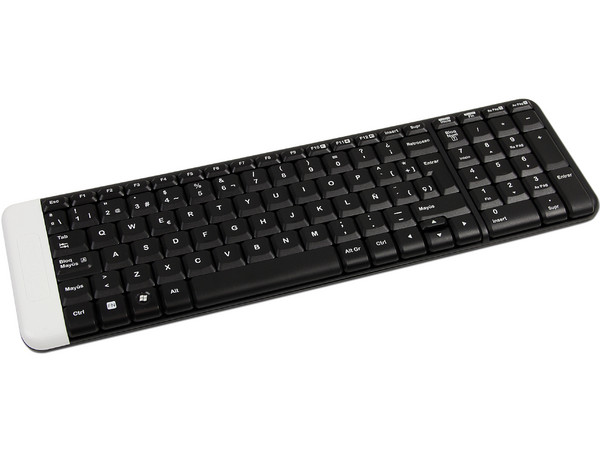 Teclado Logitech Inalámbrico K230, con tapa de baterías de colores, USB.