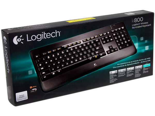 Teclado Inalámbrico Recargable Logitech K800 con teclas retroiluminadas,  USB.