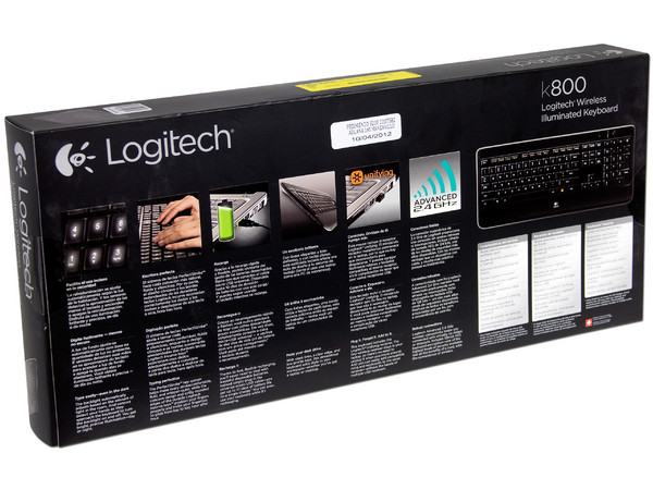 Teclado Inalámbrico Recargable Logitech K800 con teclas retroiluminadas,  USB.