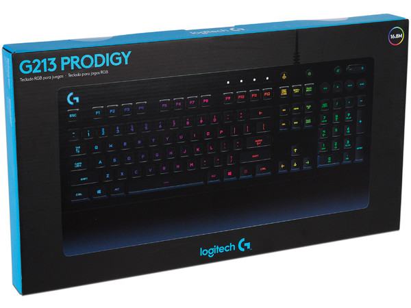 Teclado Gamer Logitech G213 Prodigy, Iluminación RGB, USB. (Versión Inglés).