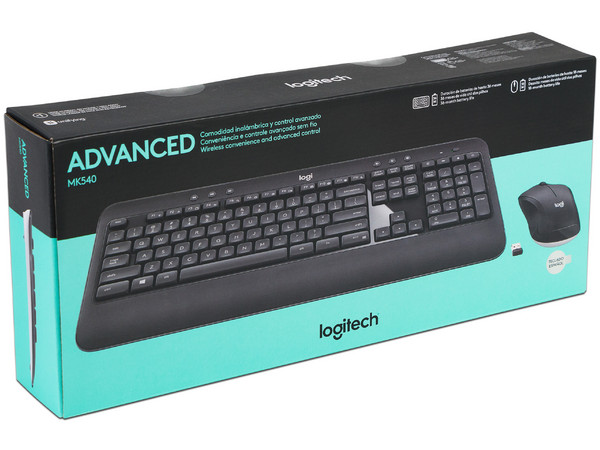 Kit de Teclado y Mouse Inalámbricos Logitech MK540, USB. (Versión en Español)