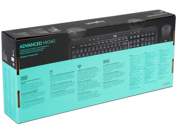 Kit de Teclado y Mouse Inalámbricos Logitech MK540, USB. (Versión en Español)